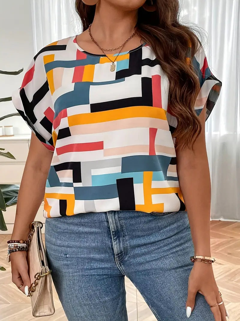 Ava – casual top met ronde hals