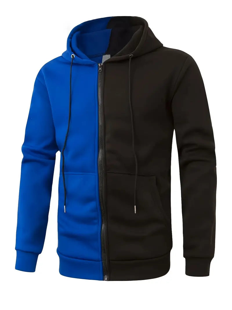 Declan tweekleurige hoodie met rits