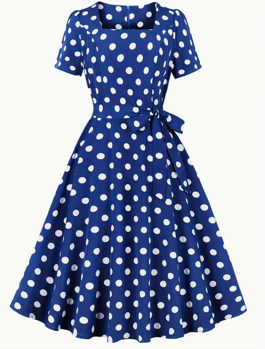 RETRO CHIC  - Schönes Vintage Polka Kleid für den Frühling/Sommer