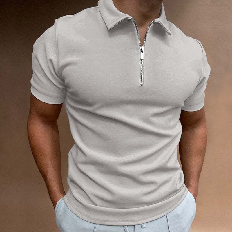 Santiago - poloshirt met ritssluiting