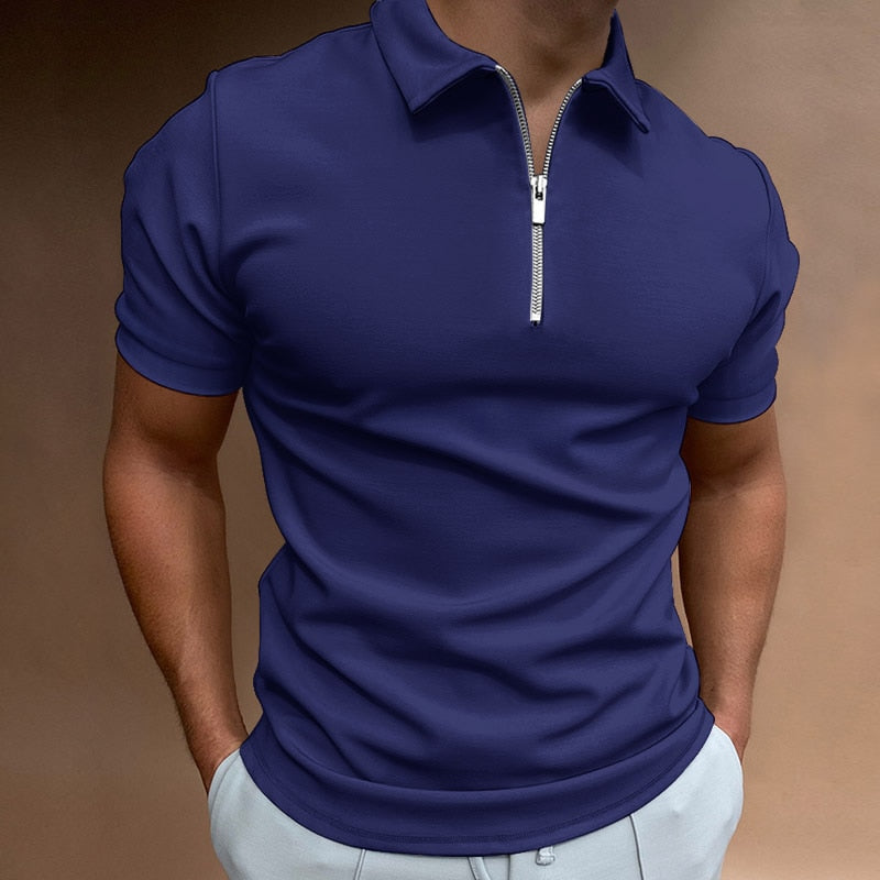 Santiago - poloshirt met ritssluiting