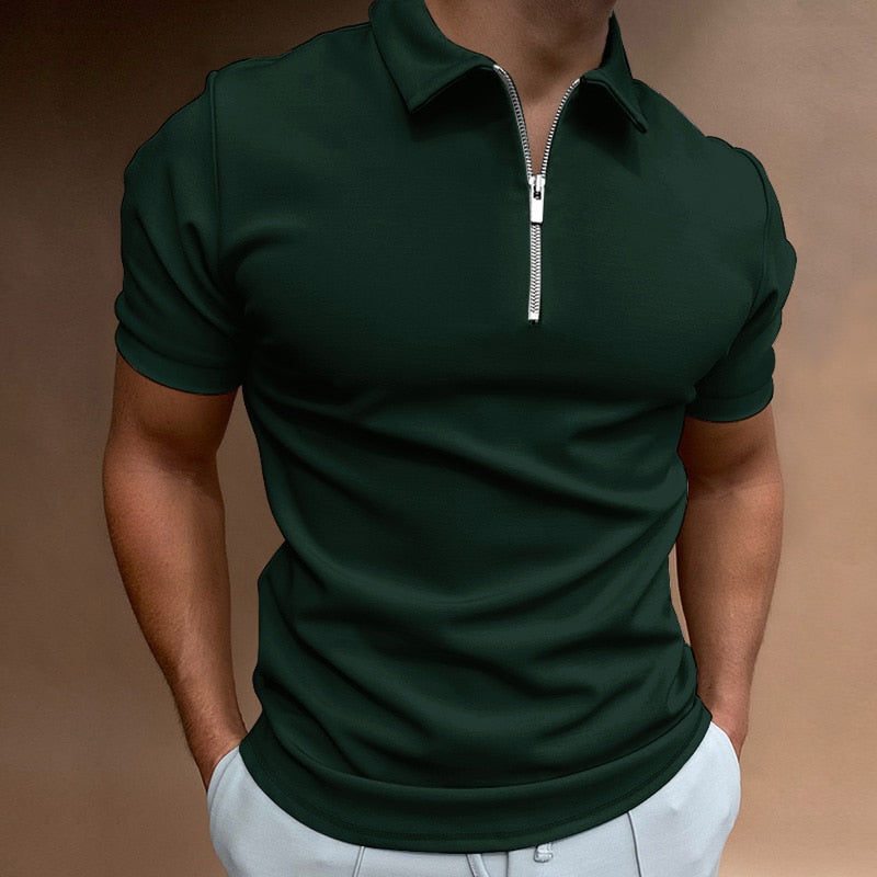 Santiago - poloshirt met ritssluiting