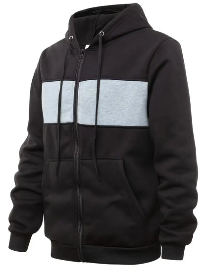 Finnegan hoodie met kleurblokken en rits