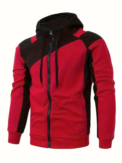 Silas casual hoodie met kleurblokken