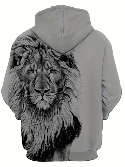 Nicholas - hoodie met leeuwenmotief voor heren