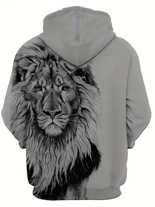 Nicholas - hoodie met leeuwenmotief voor heren