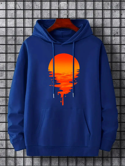 Robert - hoodie met zonsondergangprint voor heren