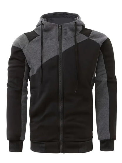 Silas casual hoodie met kleurblokken