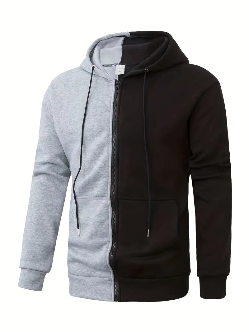 Declan tweekleurige hoodie met rits